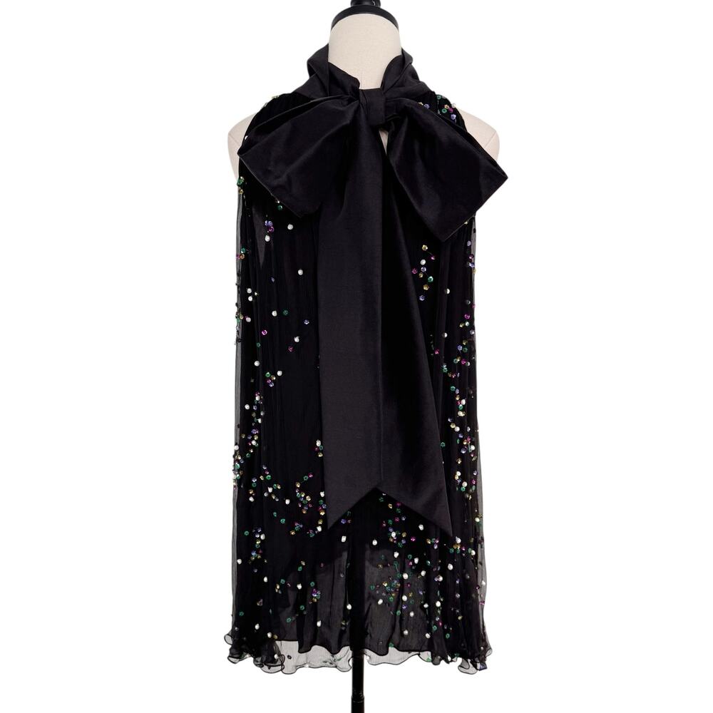 NWT Azeeza Atwood Sequin Dress Black Mini Cocktail Party Vegas LBD Size XS - Picture 6 of 12